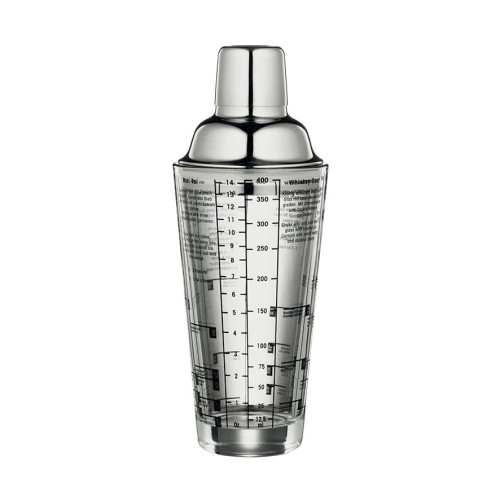 Shaker z przepisami, szkło/stal nierdzewna 0,4 l
