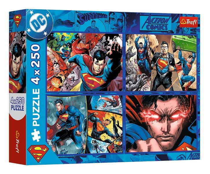 Puzzle 4x250 Odwaga Supermena - Trefl