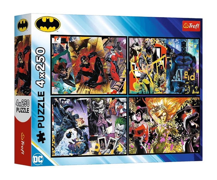 Puzzle 4x250 Batman w akcji - Trefl