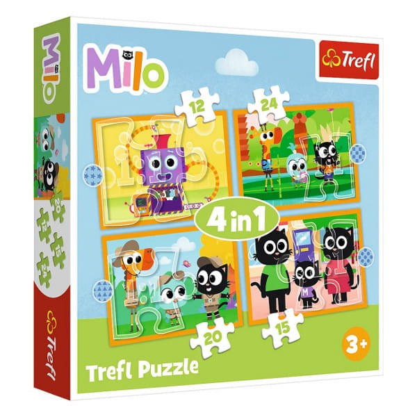 Puzzle 4w1 Poznaj Milo i jego przyjaciół - Trefl