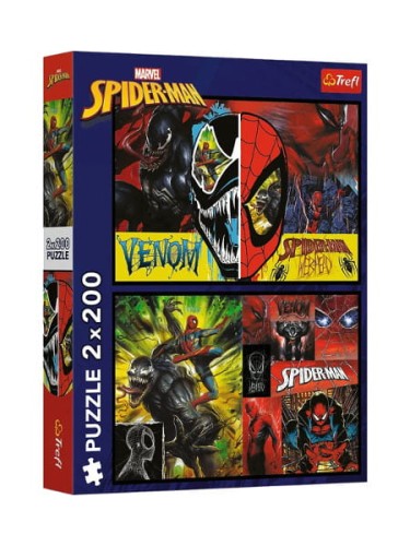 Puzzle 2x200 Dzień i noc Spidermana - Trefl