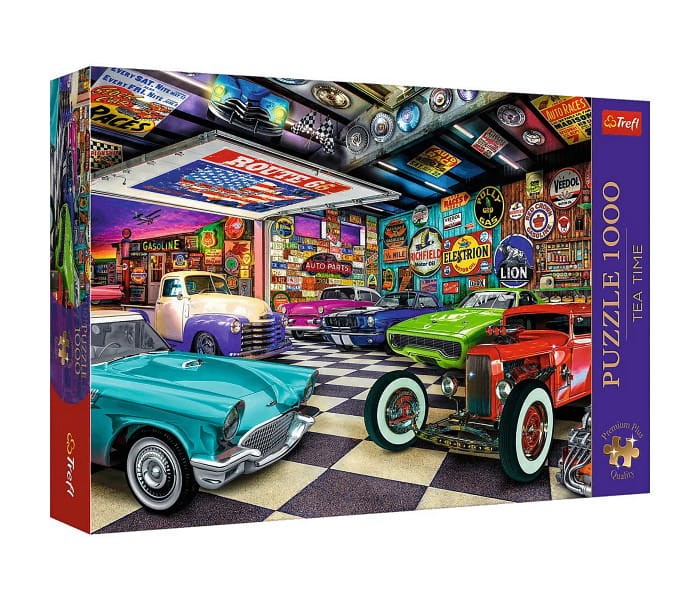 Puzzle 1000 Premium Plus Garaż kolekcjonera samochodów - Trefl