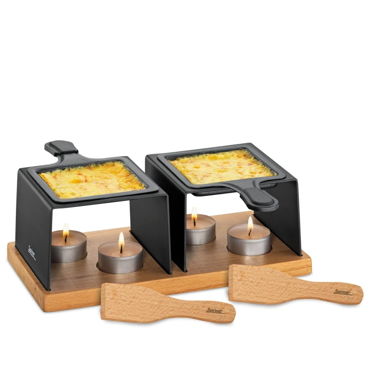mini-raclette na tealight dla 2 osób, 24,5 x 12,5 x 8 cm