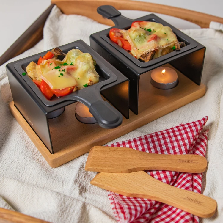 mini-raclette na tealight dla 2 osób, 24,5 x 12,5 x 8 cm