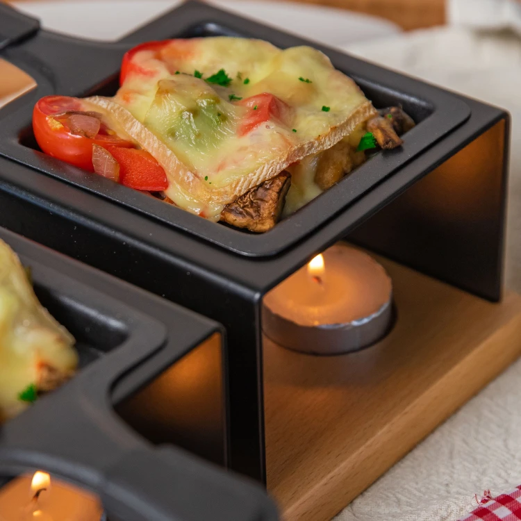 mini-raclette na tealight dla 2 osób, 24,5 x 12,5 x 8 cm