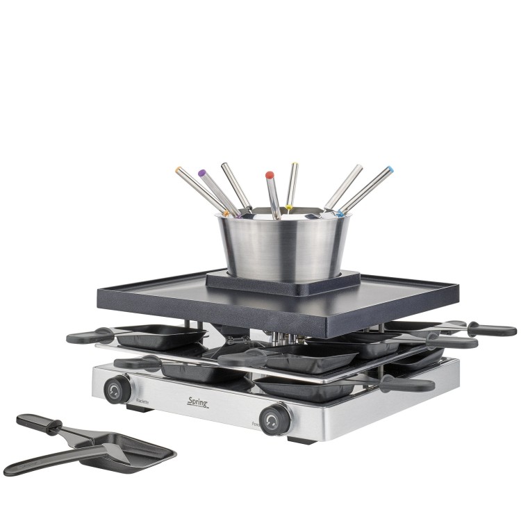 zestaw do raclette i fondue, dla 8 os., 31 x 34 x 16,5 cm