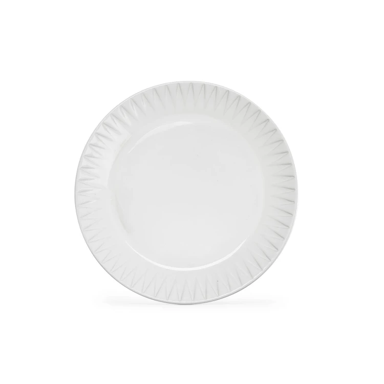 Talerz, biały, ceramika, śred. 20 cm