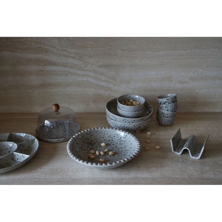 podstawki do taco, 2 szt., kamionka, 11,5 x 12 x 5,5 cm, szare