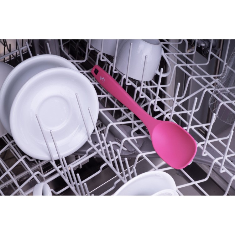 Uniwersalna łyżka kuchenna, silikon, 28 cm, różowa