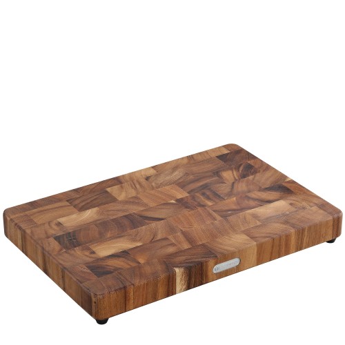 deska do krojenia typu end grain, drewno akacji, 45 x 30 x 4,5 cm