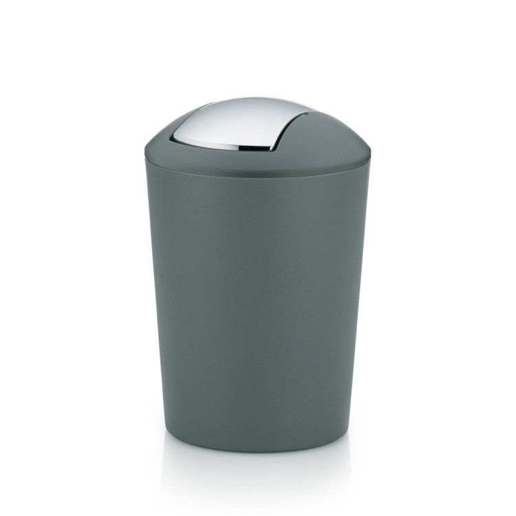 Kosz na śmieci łazienkowy, 5,0 l, szary