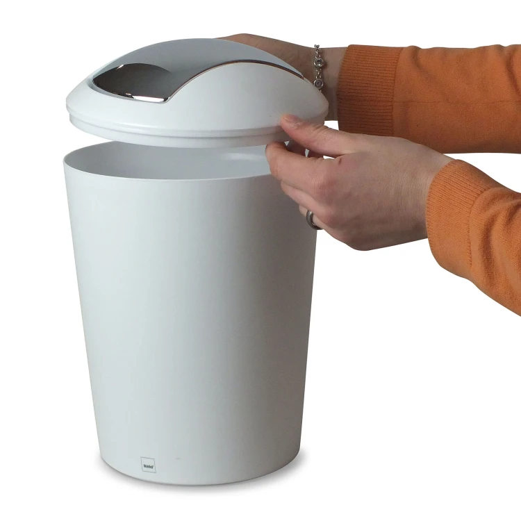 Kosz na śmieci łazienkowy, 5,0 l, biały