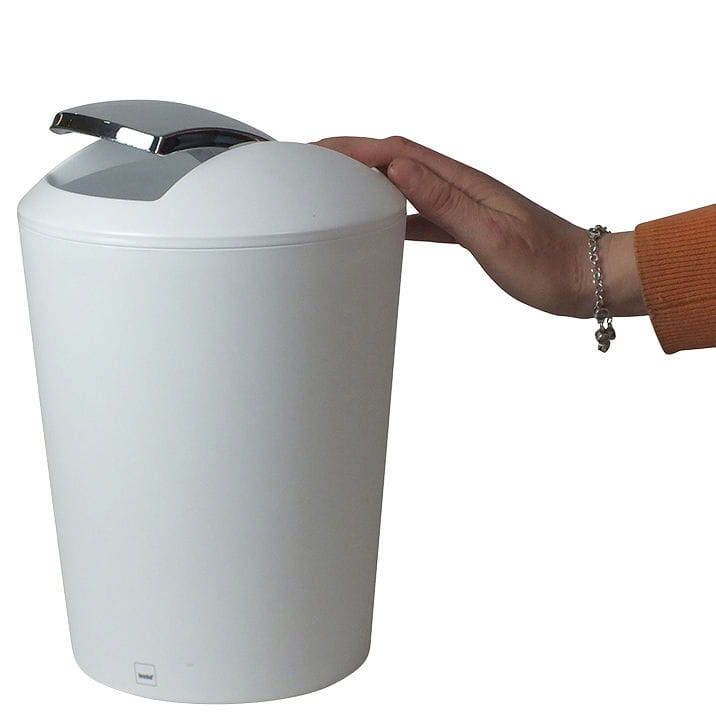Kosz na śmieci łazienkowy, 5,0 l, biały