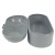 Chlebak metalowy, 44x21,5 cm, szary