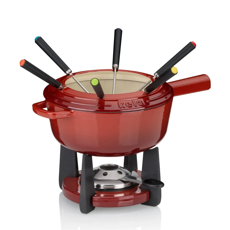 Zestaw do fondue, dla 6 os., żeliwo, 1,8 l, śred. 20 x 20 cm