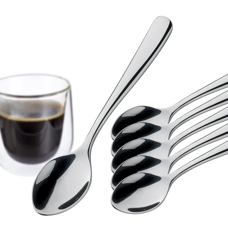Łyżeczki do espresso, 6 szt., 10,5 cm, stal nierdzewna