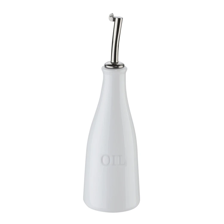 Dozownik do oliwy, porcelana/stal nierdzewna, 0,25 l, śred. 7 x 23,5 cm