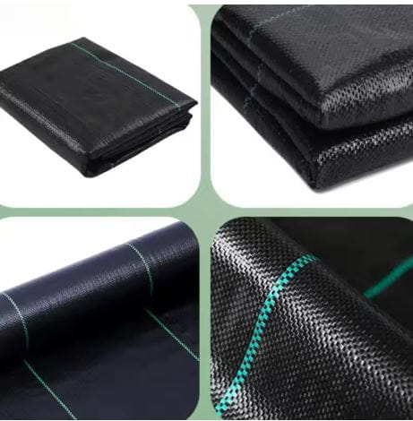 Agrotkanina Czarna 160 cm x50m UV 90g Antychwastowa Agrowłóknina + Kotwy