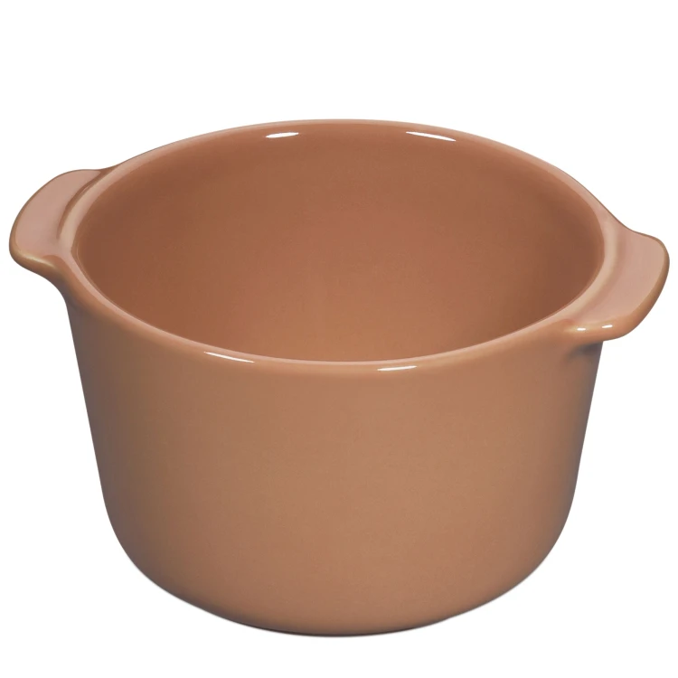Miseczki żaroodporne, 2 szt., ceramika, 0,2 l, śred. 9 x 5,5 cm, koralowe