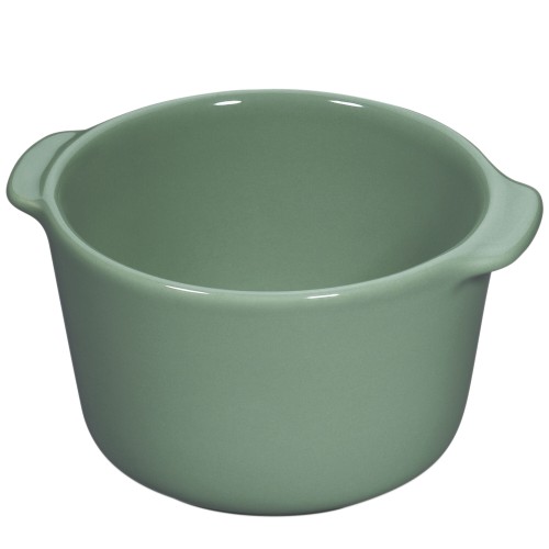 Miseczki żaroodporne, 2 szt., ceramika, 0,2 l, śred. 9 x 5,5 cm, zielone
