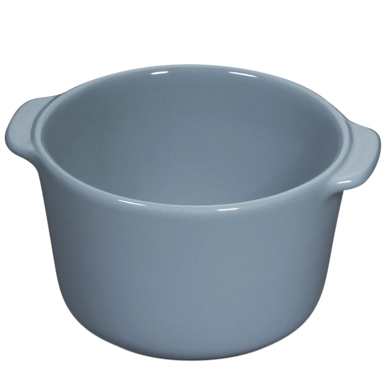 Miseczki żaroodporne, 2 szt., ceramika, 0,2 l, śred. 9 x 5,5 cm, niebieskie
