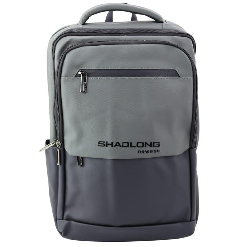 Plecak Miejski Biznesowy USB Kieszeń Na Laptopa Czarno Szary 16L 41cm