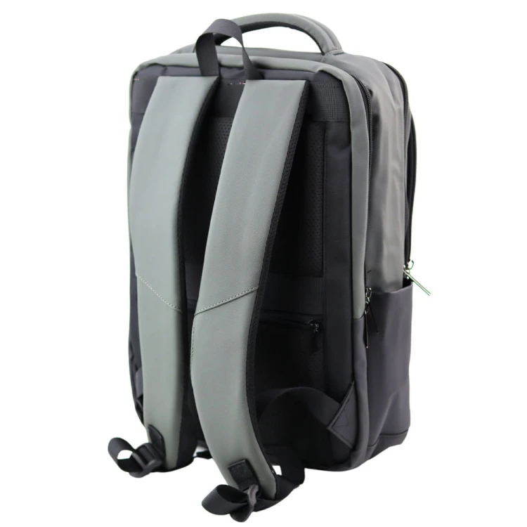Plecak Miejski Biznesowy USB Kieszeń Na Laptopa Czarno Szary 16L 41cm