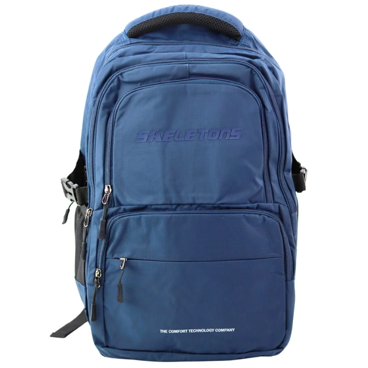 Plecak Miejski Funkcjonalny 9 Kieszeni Granatowy 35L 48cm