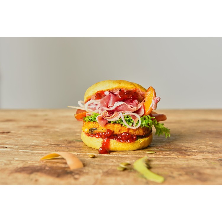 Forma na bułki do hamburgerów, silikon, śred. 8,5 cm, 28,5 x 19 x 3 cm