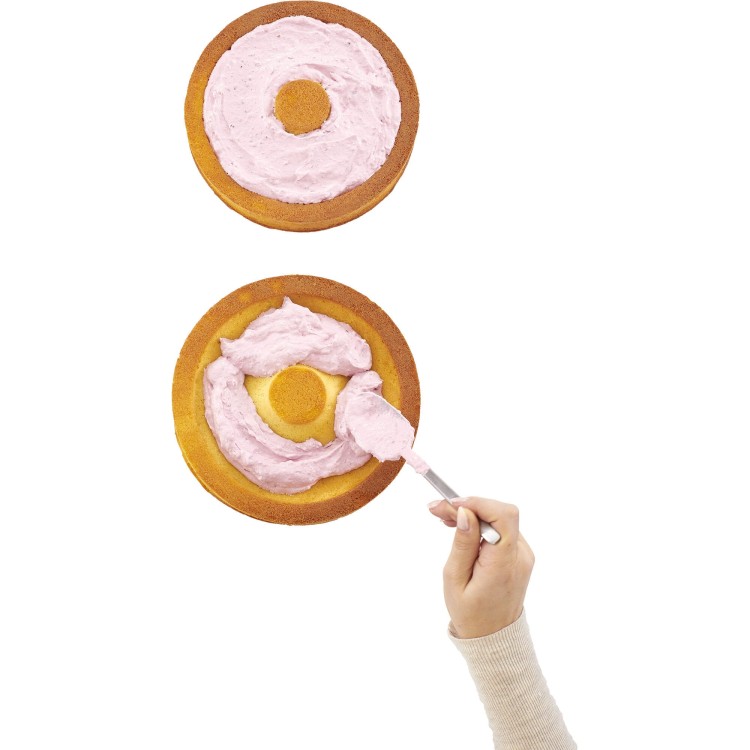 Forma na tort z sercem, 2 el., silikon, śred. 21 cm