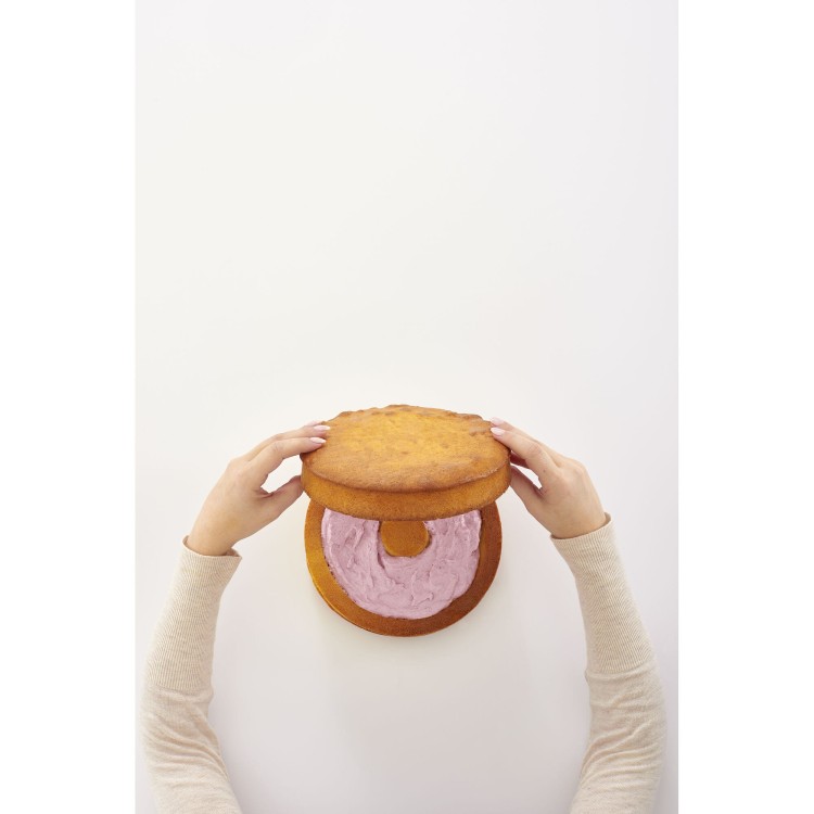 Forma na tort z sercem, 2 el., silikon, śred. 21 cm