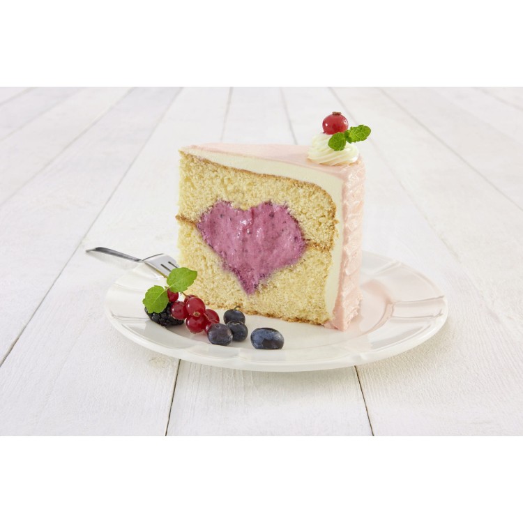Forma na tort z sercem, 2 el., silikon, śred. 21 cm
