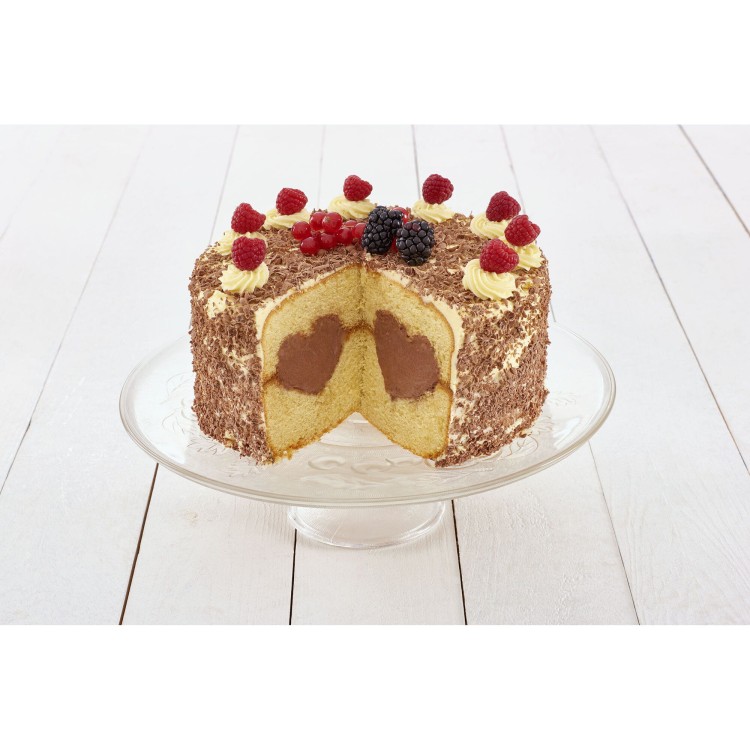 Forma na tort z sercem, 2 el., silikon, śred. 21 cm
