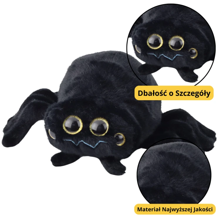 Pluszowa Maskotka Przytulanka Owad Pająk Czarny 30cm