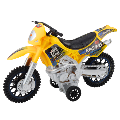 Motor Crossowy Off-Road Napęd Światła Dźwięki Żółty