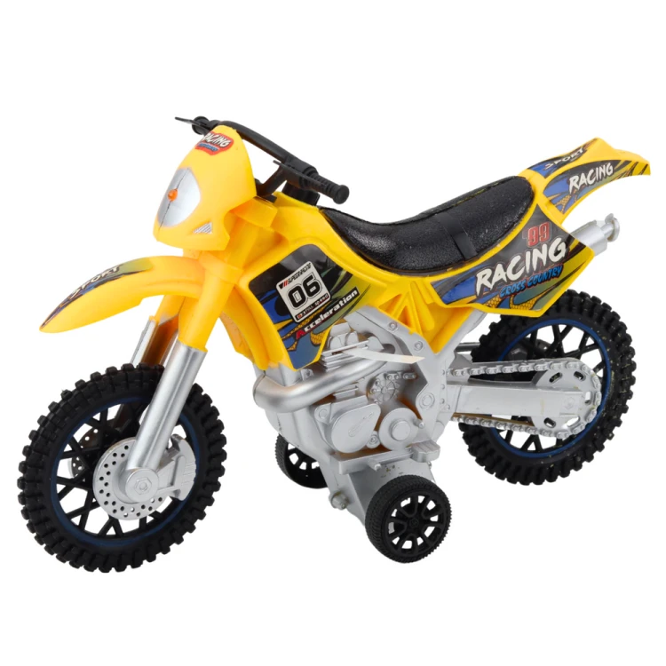 Motor Crossowy Off-Road Napęd Światła Dźwięki Żółty