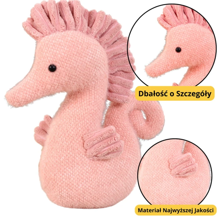 Maskotka Pluszowa Przytulanka Konik Wodny Różowy 25cm