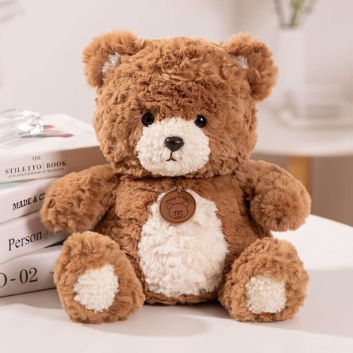 Pluszowa Maskotka Przytulanka Miś z Medalionem Brązowy 25cm