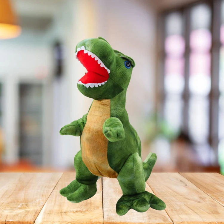 Pluszowa Maskotka Przytulanka Dinozaur Z Teksturą Skóry Zielony 45cm