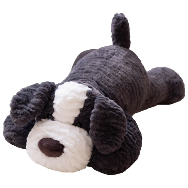 Pluszowa Maskotka Przytulanka Piesek Ciemnoszary 30cm