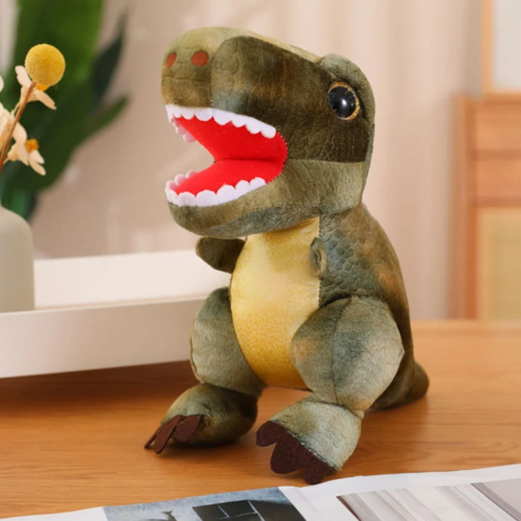 Pluszowa Maskotka Przytulanka Dinozaur Z Teksturą Skóry Zielony 32cm