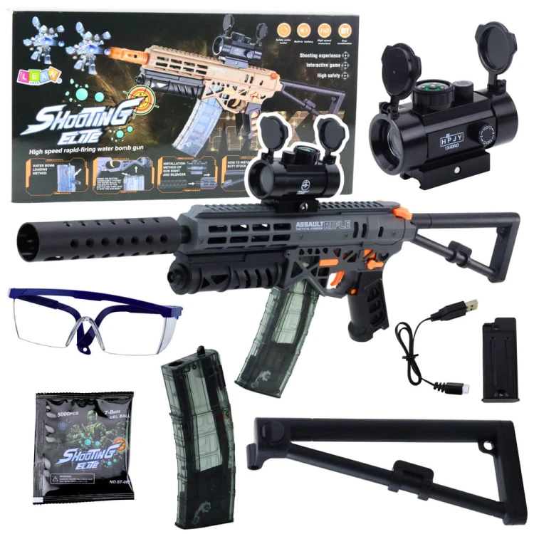 Karabin Na Kulki Wodne MK7 Na Akumulator Celownik Okulary Kulki